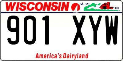 WI license plate 901XYW