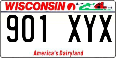 WI license plate 901XYX