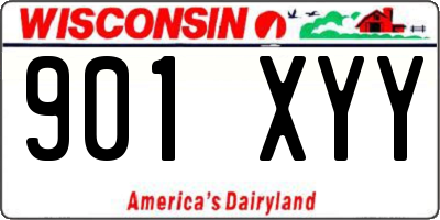 WI license plate 901XYY
