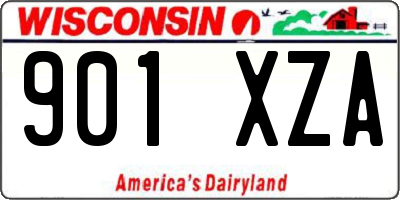 WI license plate 901XZA