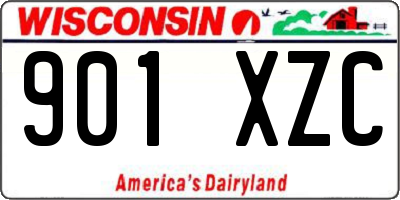 WI license plate 901XZC