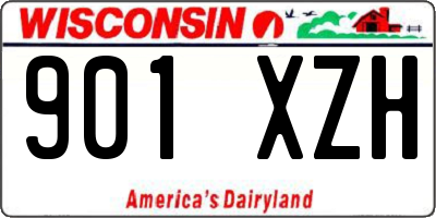 WI license plate 901XZH