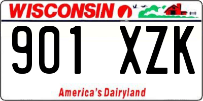 WI license plate 901XZK