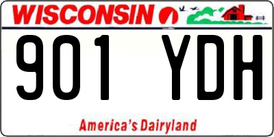 WI license plate 901YDH