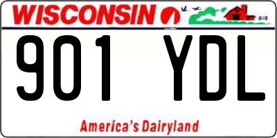 WI license plate 901YDL