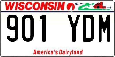WI license plate 901YDM