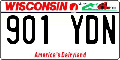 WI license plate 901YDN
