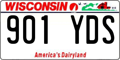 WI license plate 901YDS