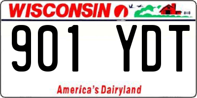 WI license plate 901YDT