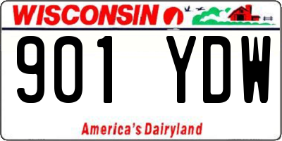 WI license plate 901YDW