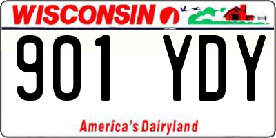 WI license plate 901YDY