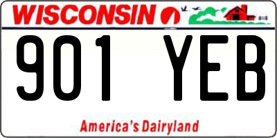 WI license plate 901YEB