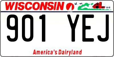 WI license plate 901YEJ