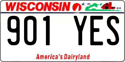 WI license plate 901YES