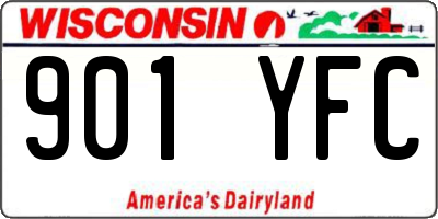 WI license plate 901YFC