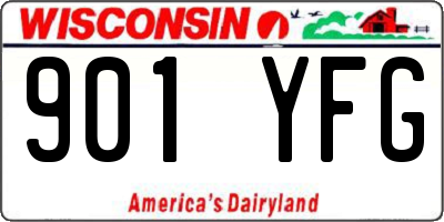 WI license plate 901YFG