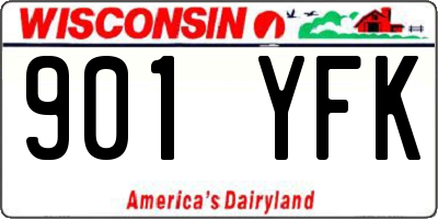 WI license plate 901YFK