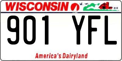 WI license plate 901YFL