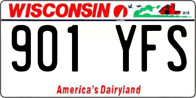 WI license plate 901YFS