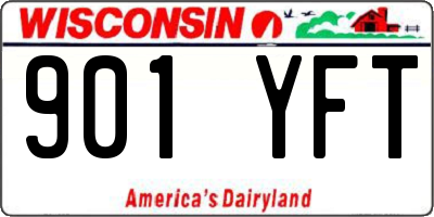 WI license plate 901YFT