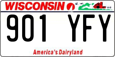 WI license plate 901YFY