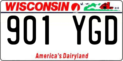 WI license plate 901YGD