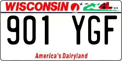 WI license plate 901YGF