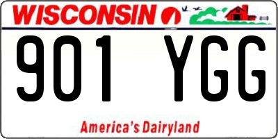 WI license plate 901YGG