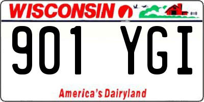 WI license plate 901YGI