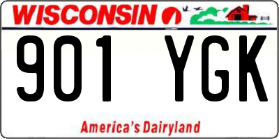 WI license plate 901YGK
