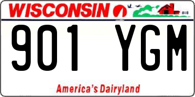 WI license plate 901YGM