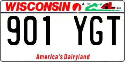 WI license plate 901YGT