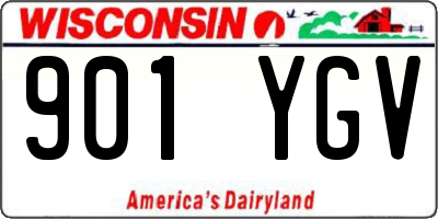 WI license plate 901YGV