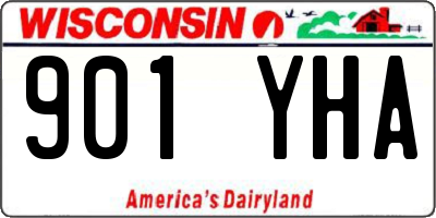 WI license plate 901YHA