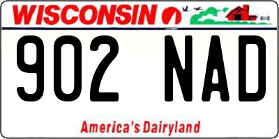 WI license plate 902NAD