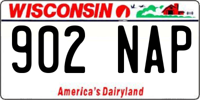 WI license plate 902NAP