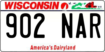 WI license plate 902NAR