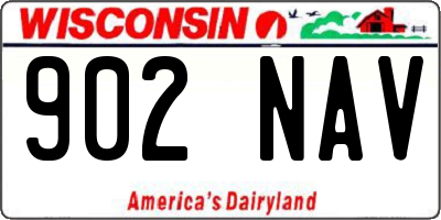 WI license plate 902NAV