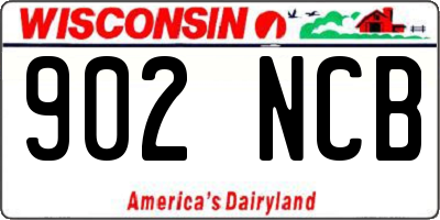 WI license plate 902NCB