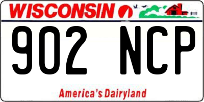 WI license plate 902NCP