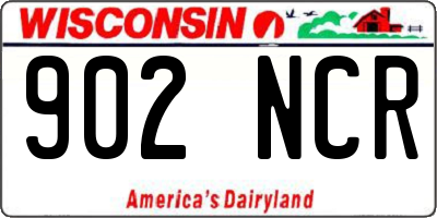 WI license plate 902NCR