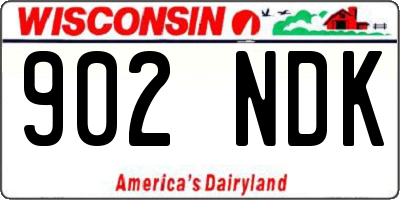 WI license plate 902NDK