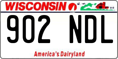WI license plate 902NDL