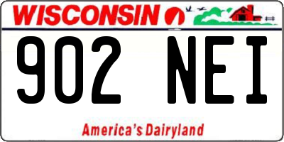 WI license plate 902NEI