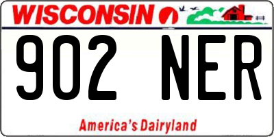 WI license plate 902NER