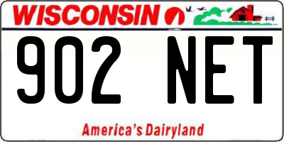 WI license plate 902NET
