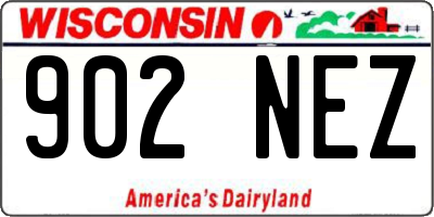 WI license plate 902NEZ