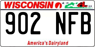 WI license plate 902NFB