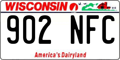 WI license plate 902NFC