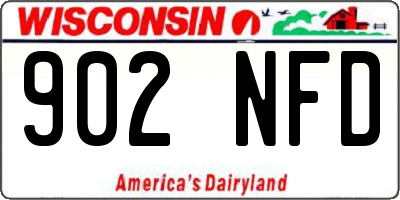 WI license plate 902NFD
